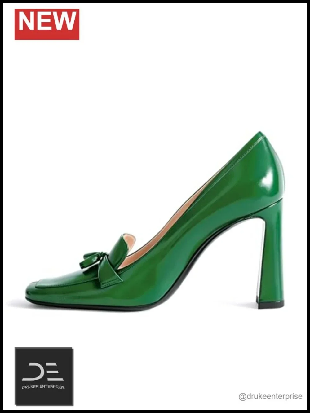 Womens Square Toe Tassel Loafers Chunky Block Heel Pumps Comfortable Office